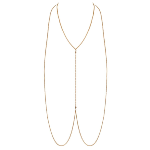 Chaîne de corps dorée avec strass 